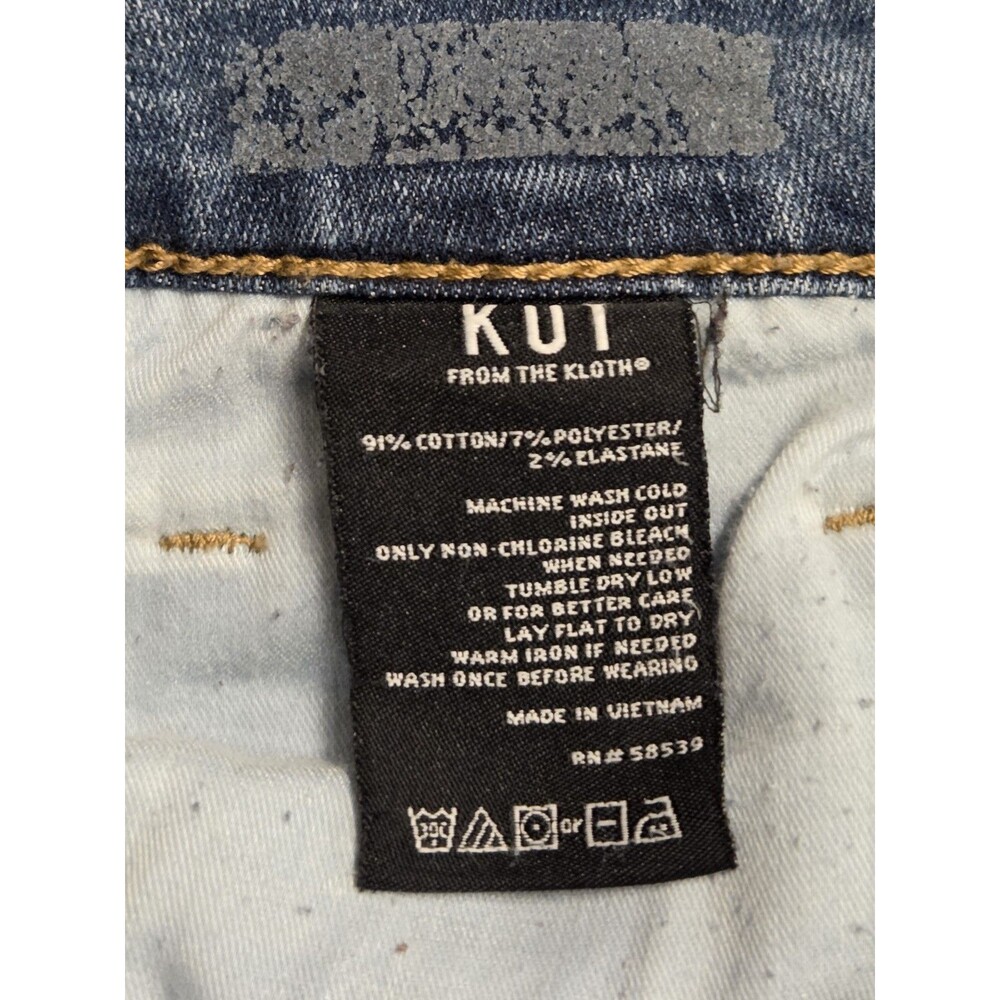 KUT From The Kloth Jeans Womens 12 Button Fly High Rise Raw Hem Ankle Stretch - Picture 6 of 12